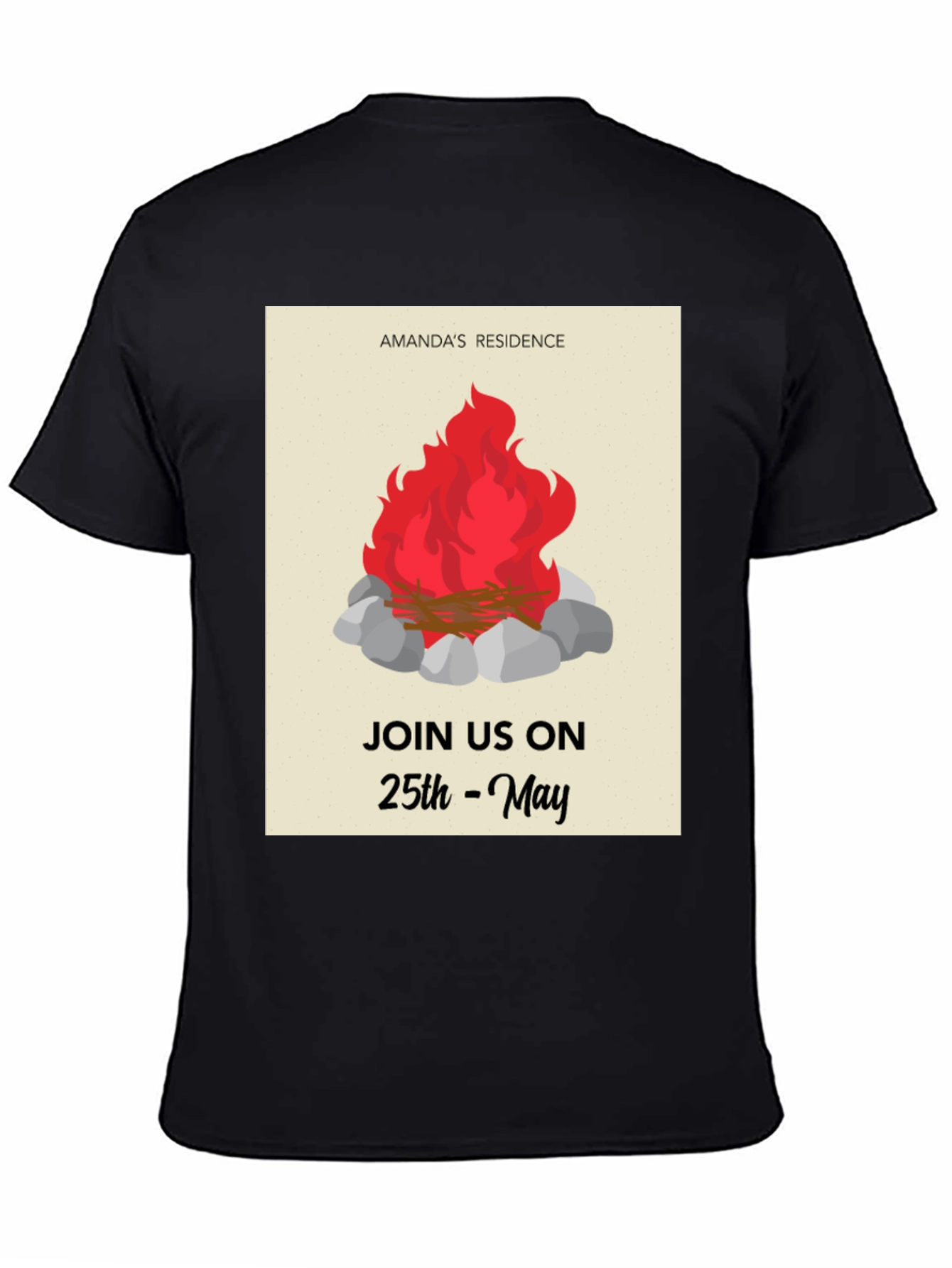 Campfire T-Shirt - Amandas Residence 25th May