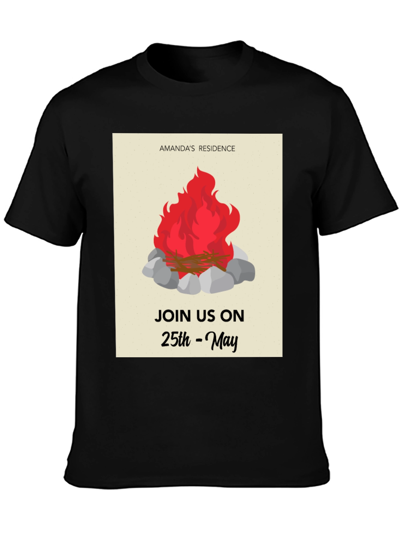 Campfire T-Shirt - Amandas Residence 25th May