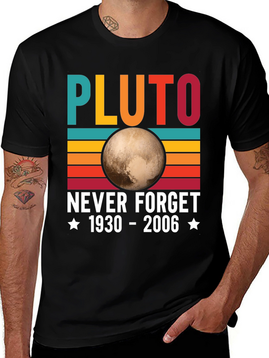 Retro Pluto Never Forget Graphic T-Shirt