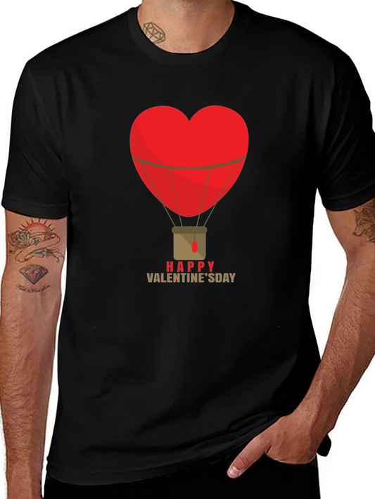 Heart Balloon Valentines Day Graphic Tee