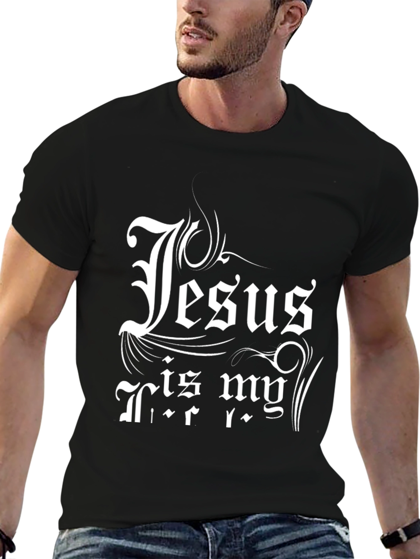 Jesus is my... T-Shirt - Black
