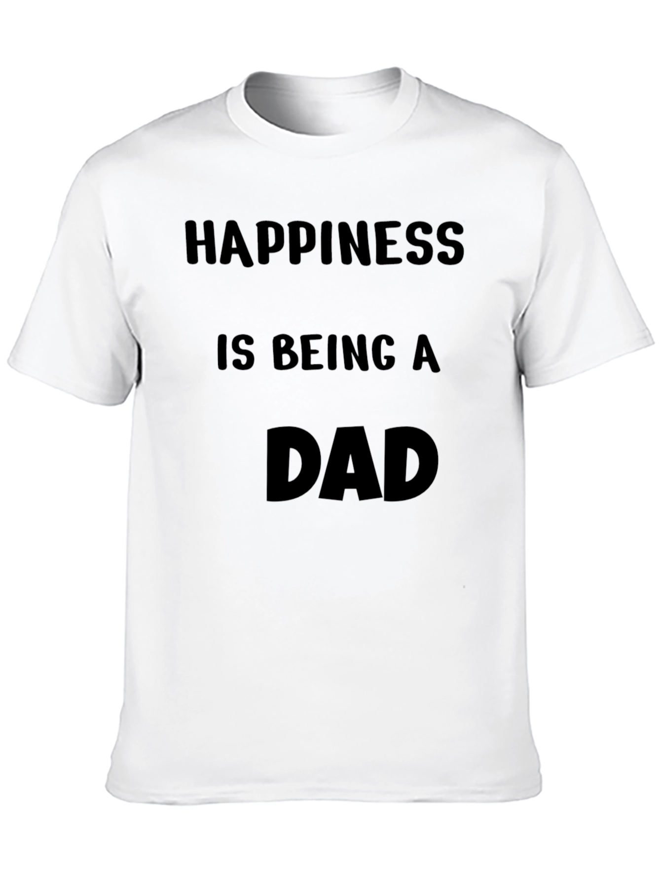 Happiness is Being a Dad Black T-Shirt