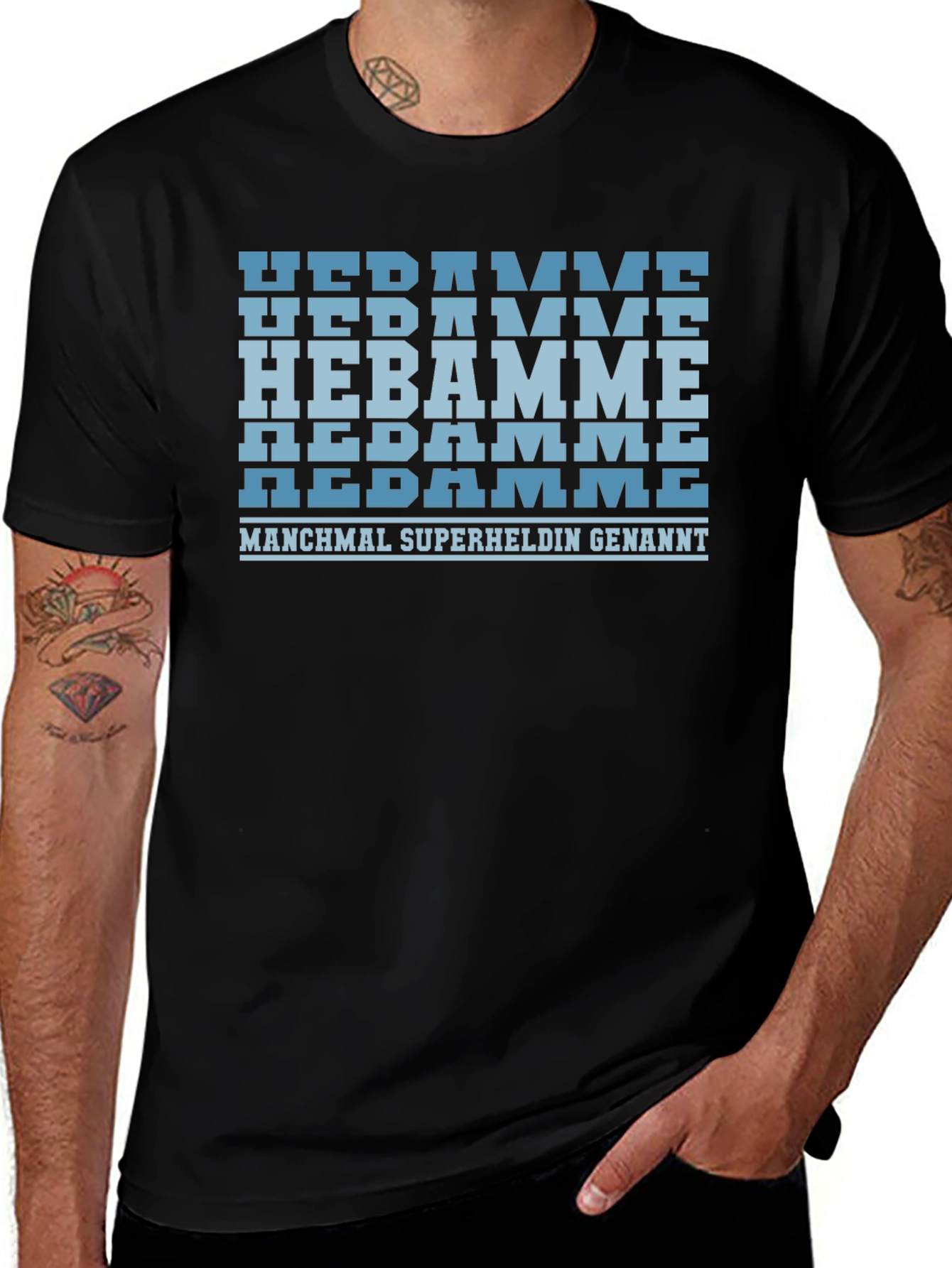Midwife Superhero German T-Shirt