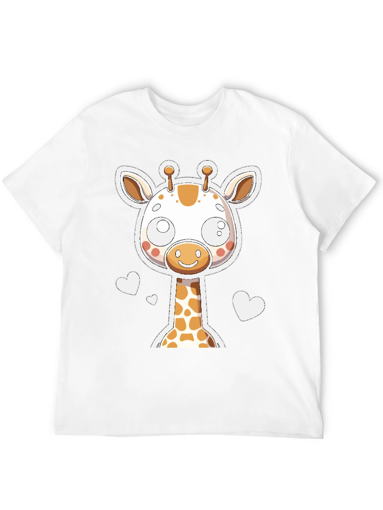 Cute Giraffe Graphic Tee - Black Unisex T-Shirt