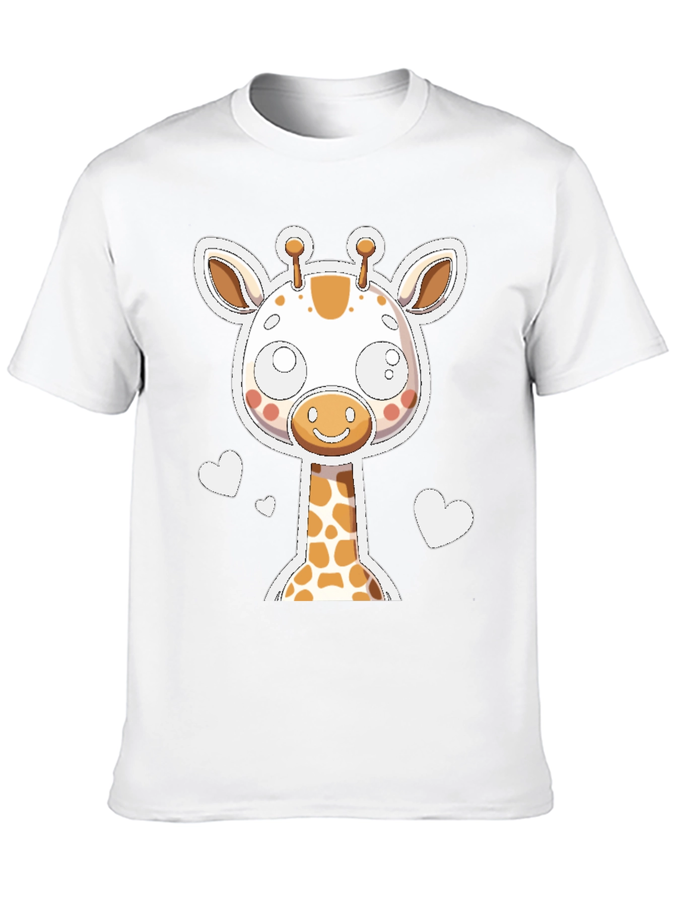 Cute Giraffe Graphic Tee - Black Unisex T-Shirt
