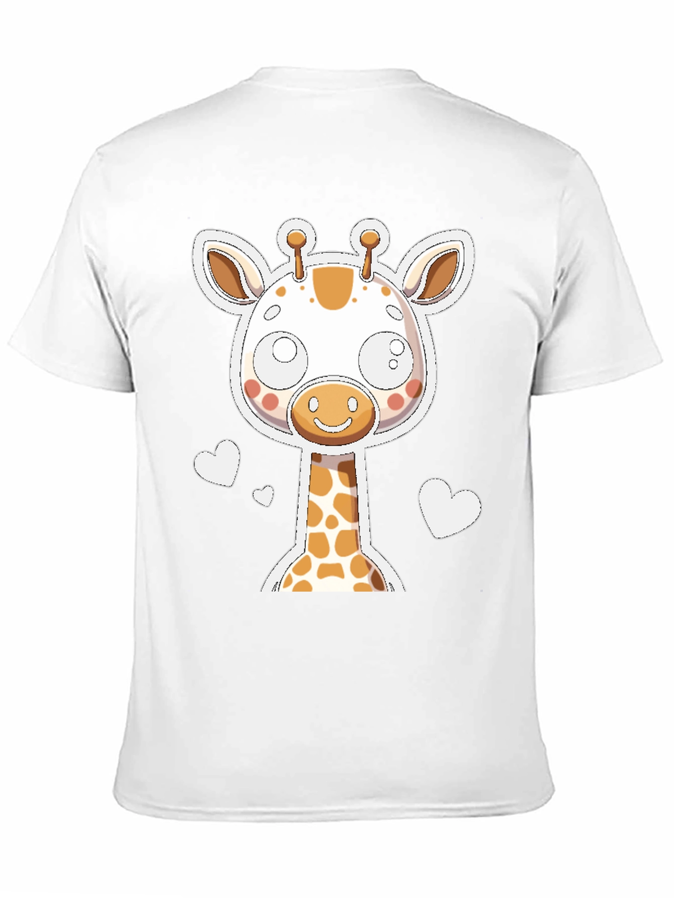Cute Giraffe Graphic Tee - Black Unisex T-Shirt