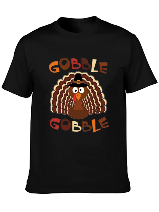 Gobble Thanksgiving Turkey Graphic T-Shirt