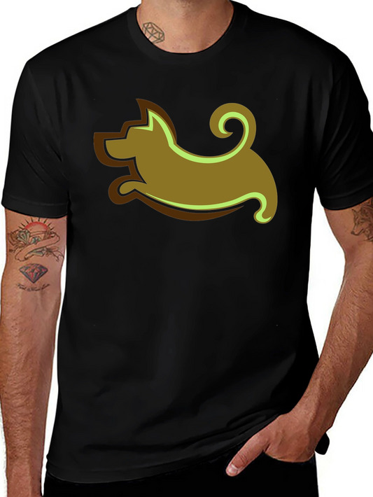 Dog Graphic Tee - Black Casual Shirt