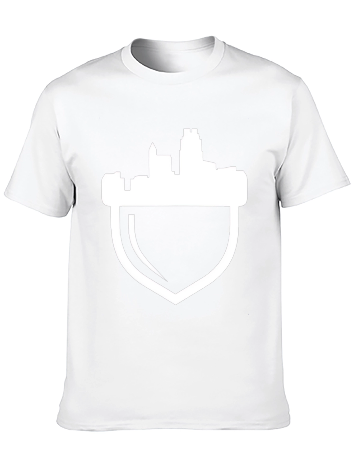 City Skyline Shield Tee - Black Graphic T-Shirt
