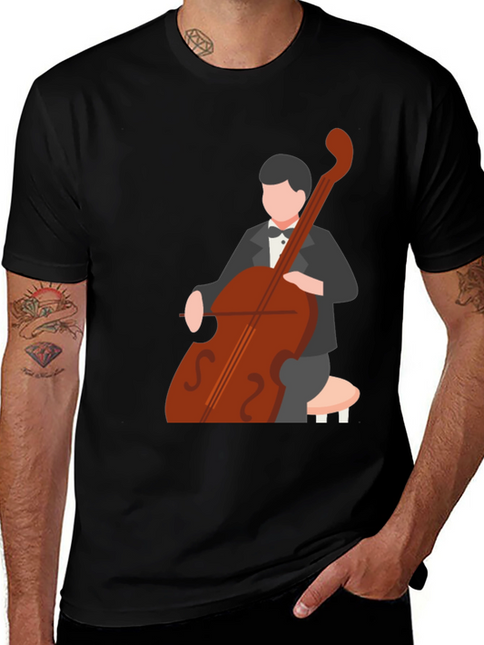 Cello Player Graphic Tee - Musician T-Shirt