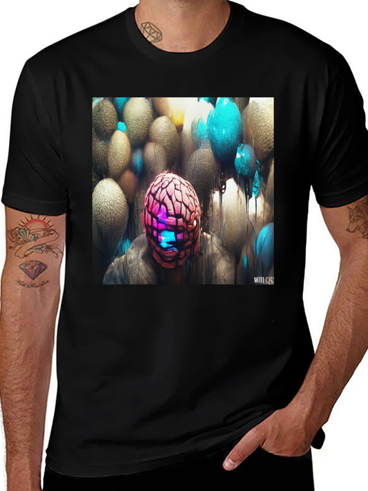 Abstract Brain Graphic Tee - Unique Art T-Shirt