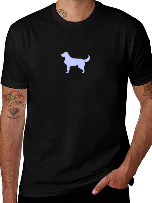 Dog Silhouette T-Shirt - Casual Black Tee