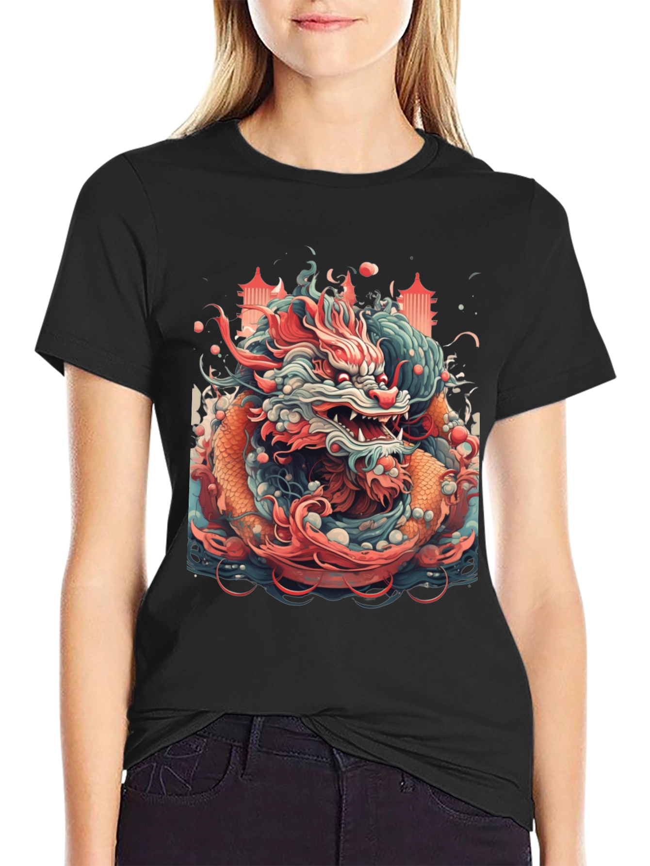 Dragon Graphic T-Shirt - Bold Asian Design