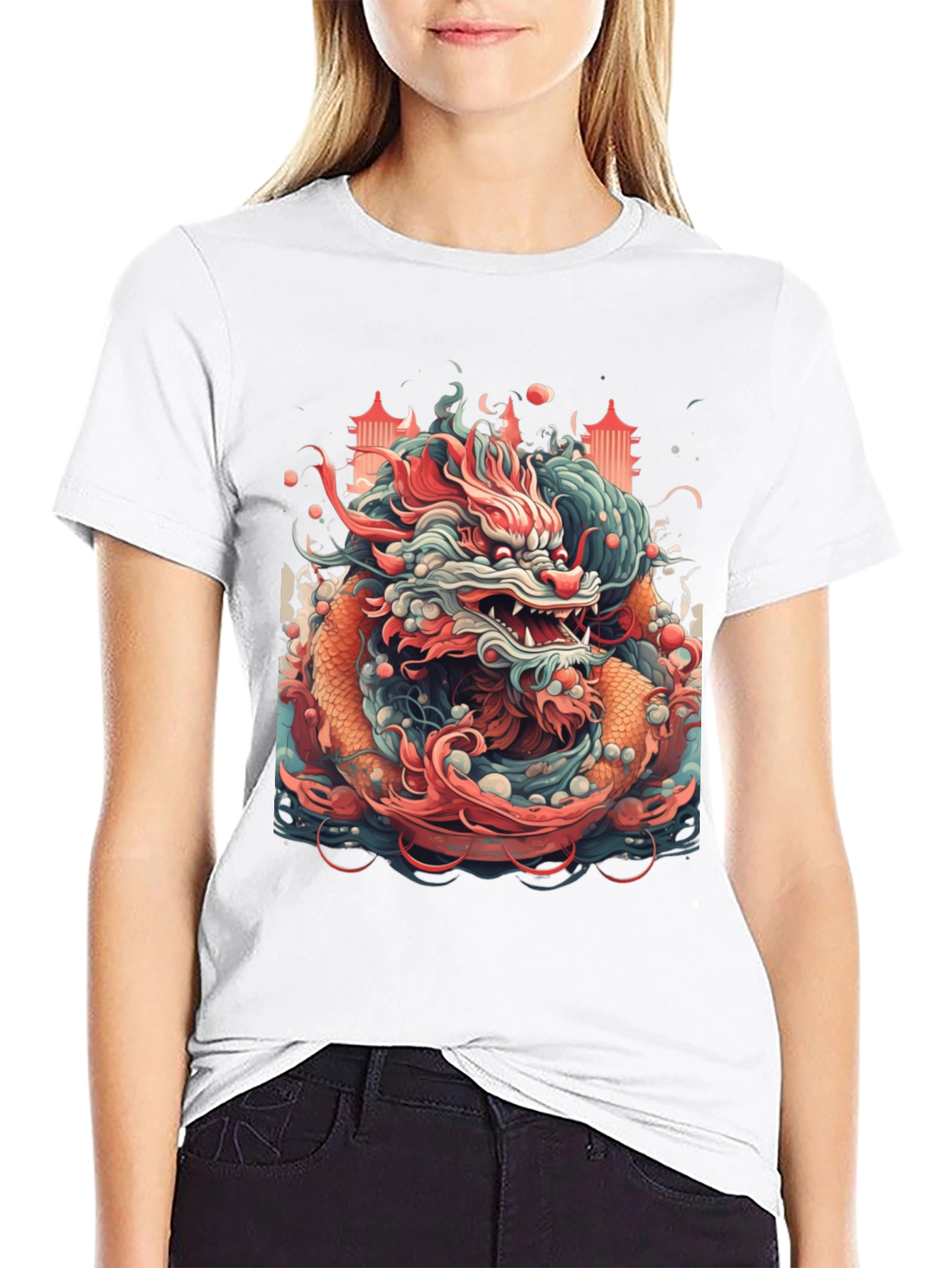 Dragon Graphic T-Shirt - Bold Asian Design
