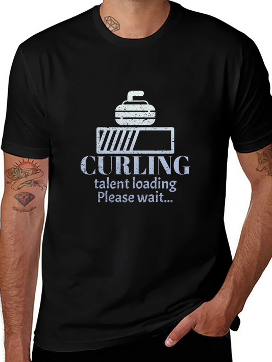Curling Talent Loading T-Shirt - Funny Sports Tee