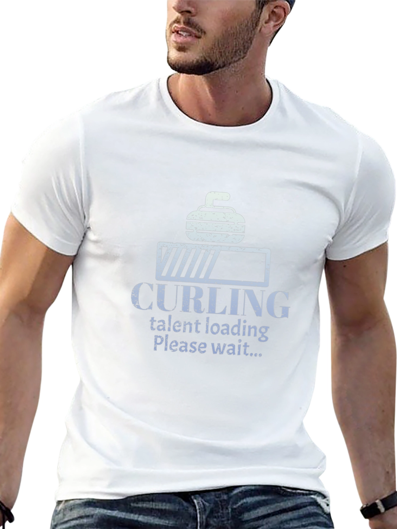 Curling Talent Loading T-Shirt - Funny Sports Tee