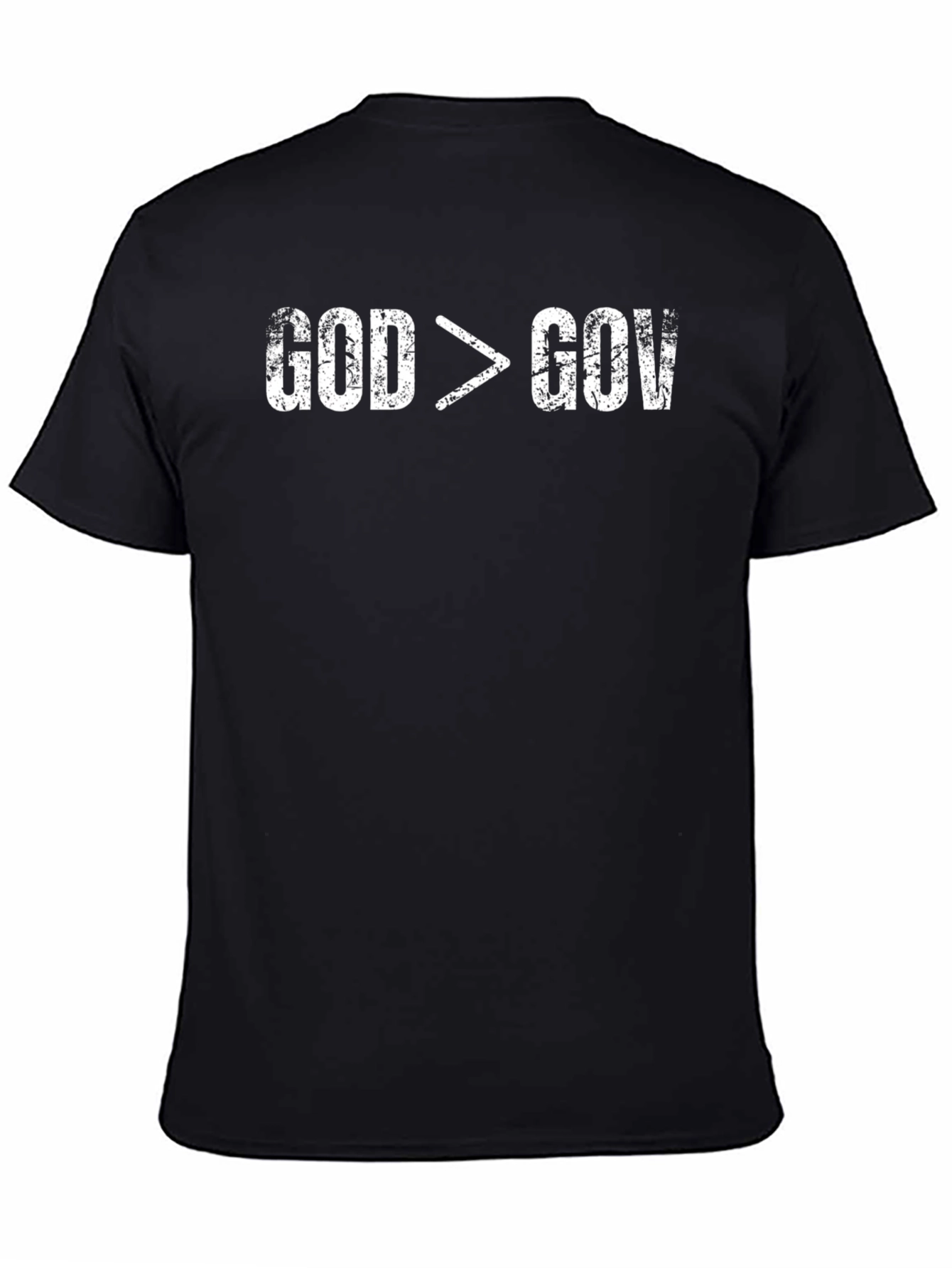 God is Greater Than Government Black T-Shirt