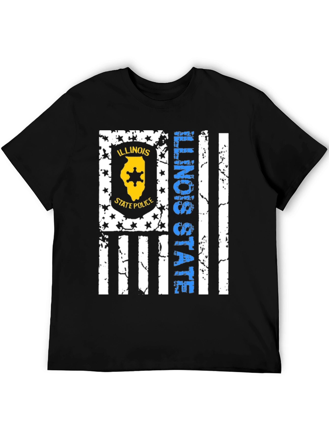 Illinois State Police Flag Graphic T-Shirt