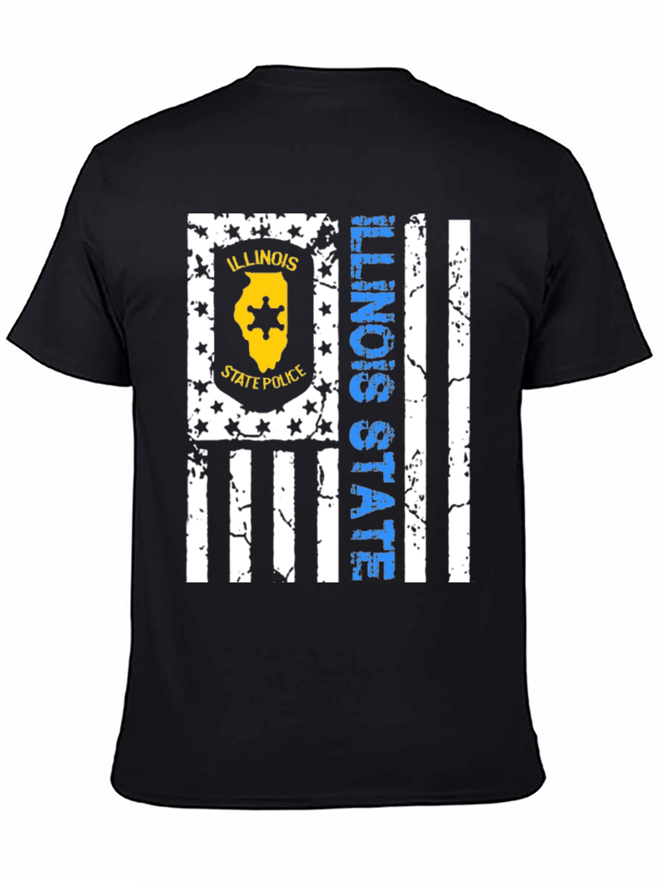 Illinois State Police Flag Graphic T-Shirt