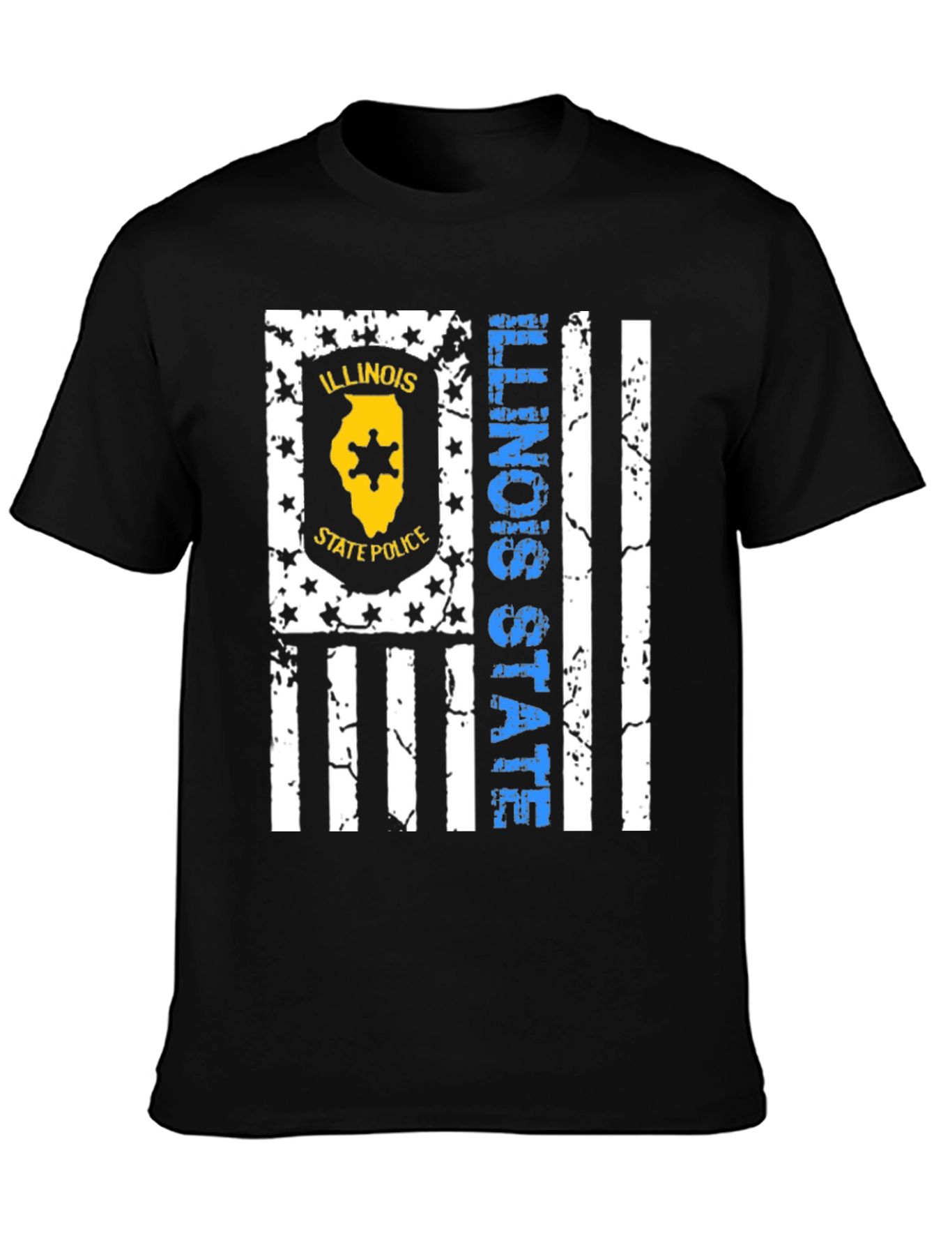 Illinois State Police Flag Graphic T-Shirt