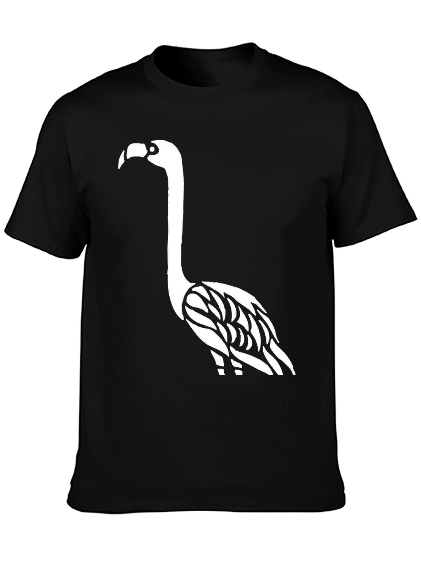 Flamingo Graphic Tee - Trendy Black Cotton Shirt