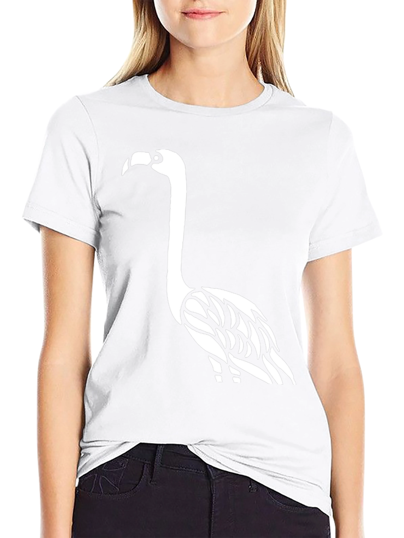 Flamingo Graphic Tee - Trendy Black Cotton Shirt