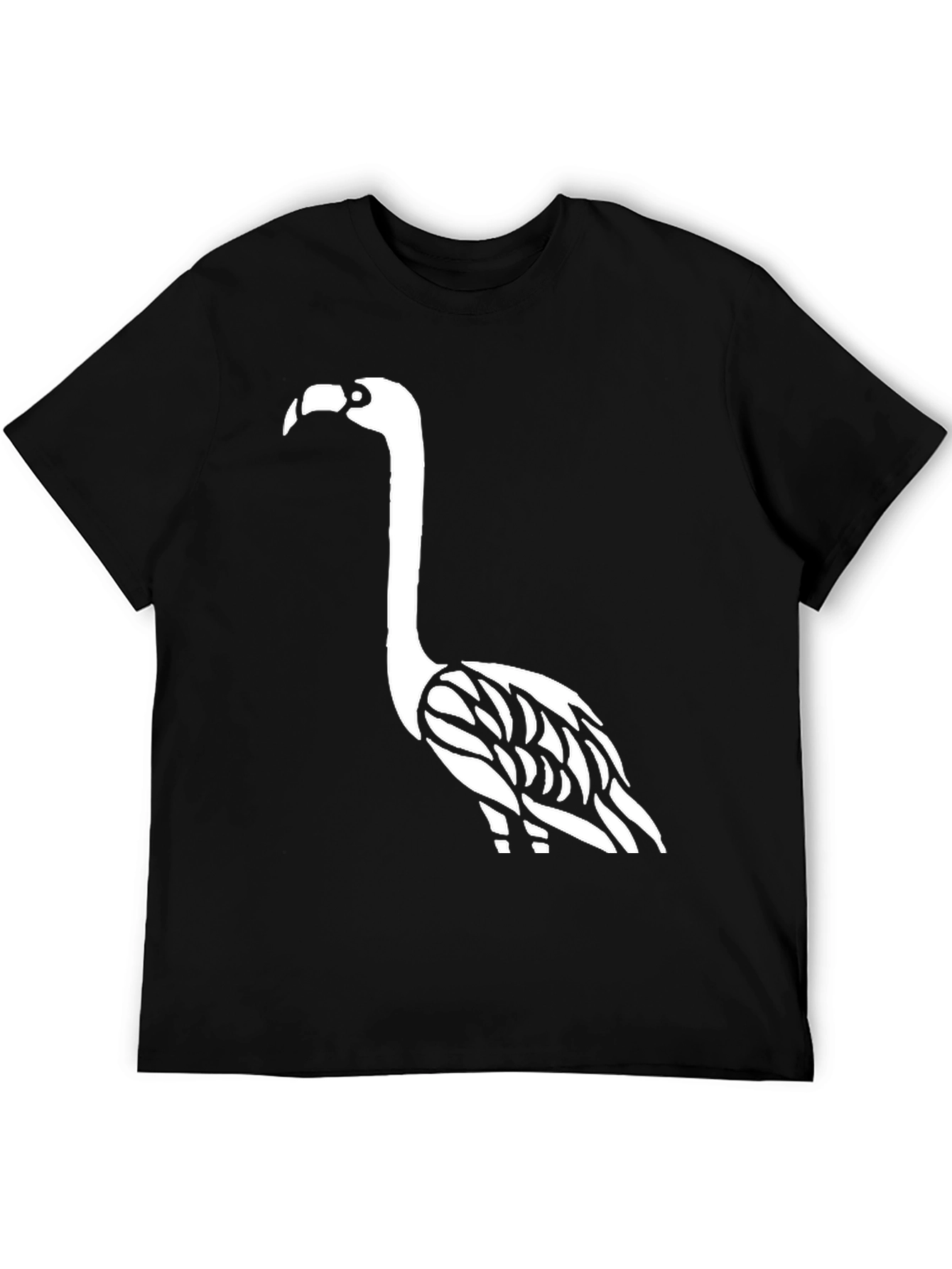 Flamingo Graphic Tee - Trendy Black Cotton Shirt