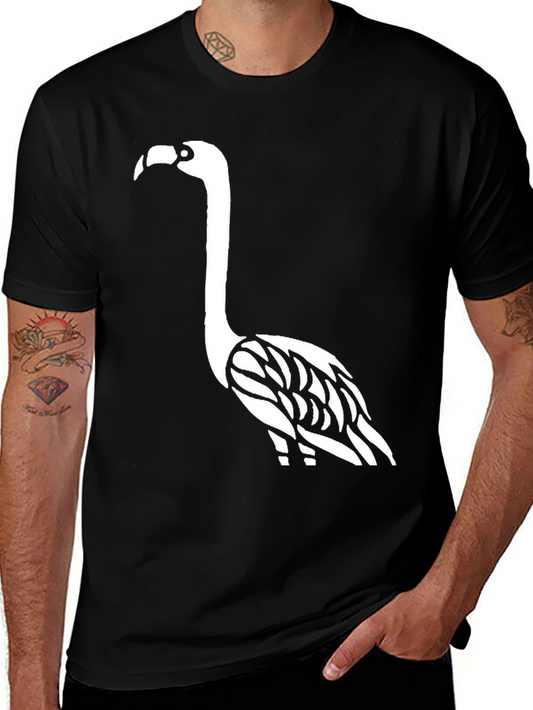 Flamingo Graphic Tee - Trendy Black Cotton Shirt
