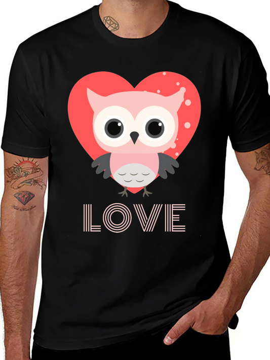 Owl Love Graphic Tee - Cute Valentines Day Shirt