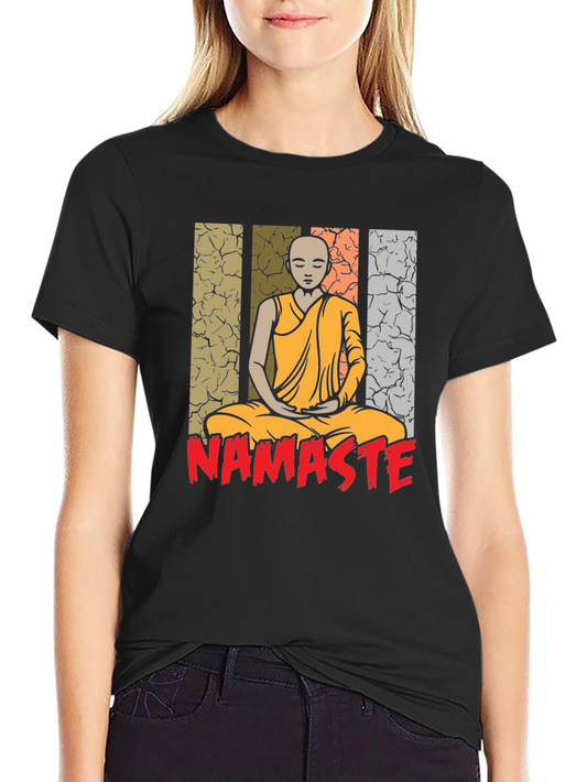 Namaste Buddha Graphic Tee - Meditate in Style!