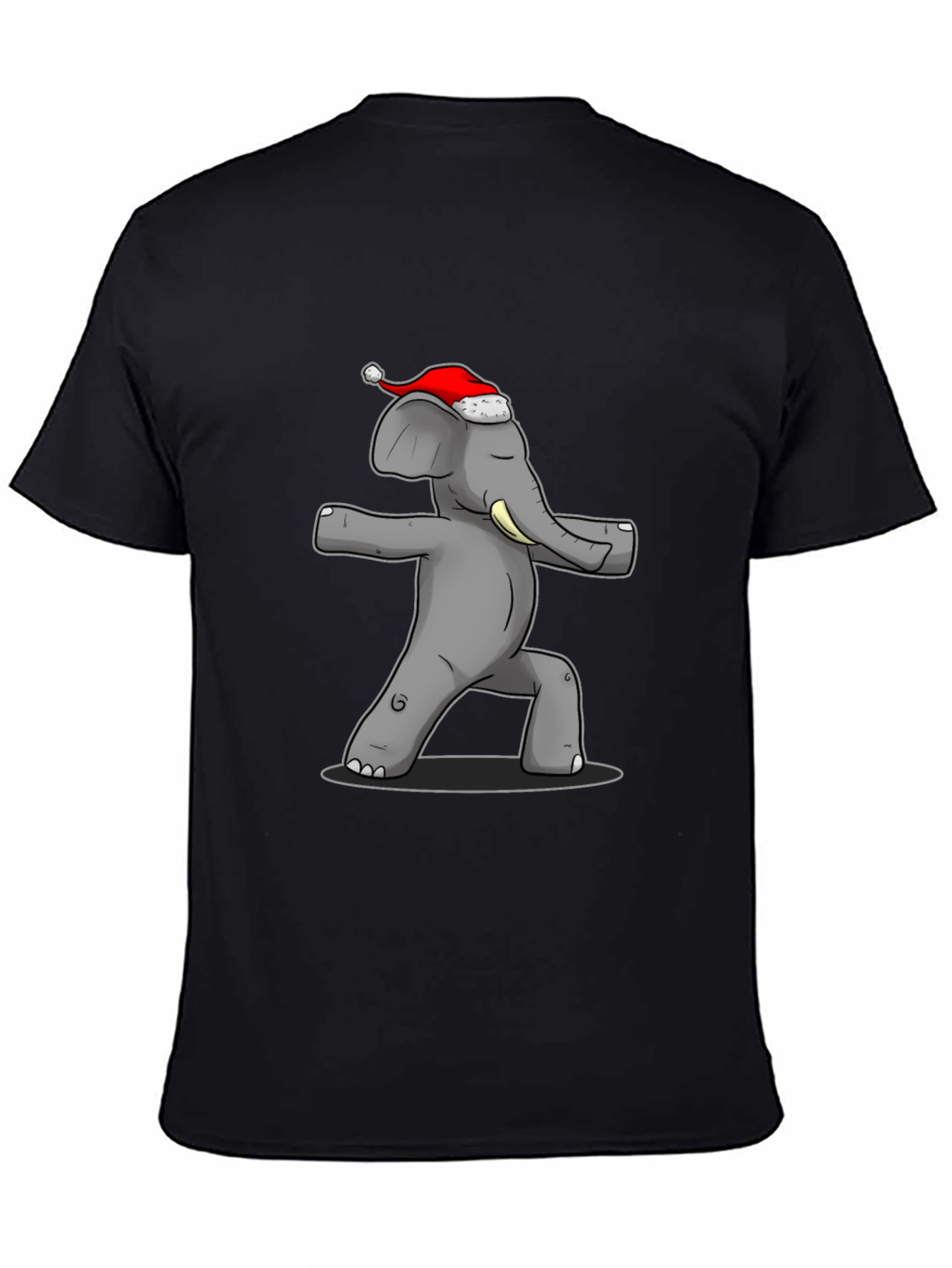 Yoga Elephant Santa Hat T-Shirt