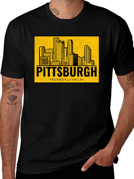 Pittsburgh Pennsylvania Skyline Graphic T-Shirt