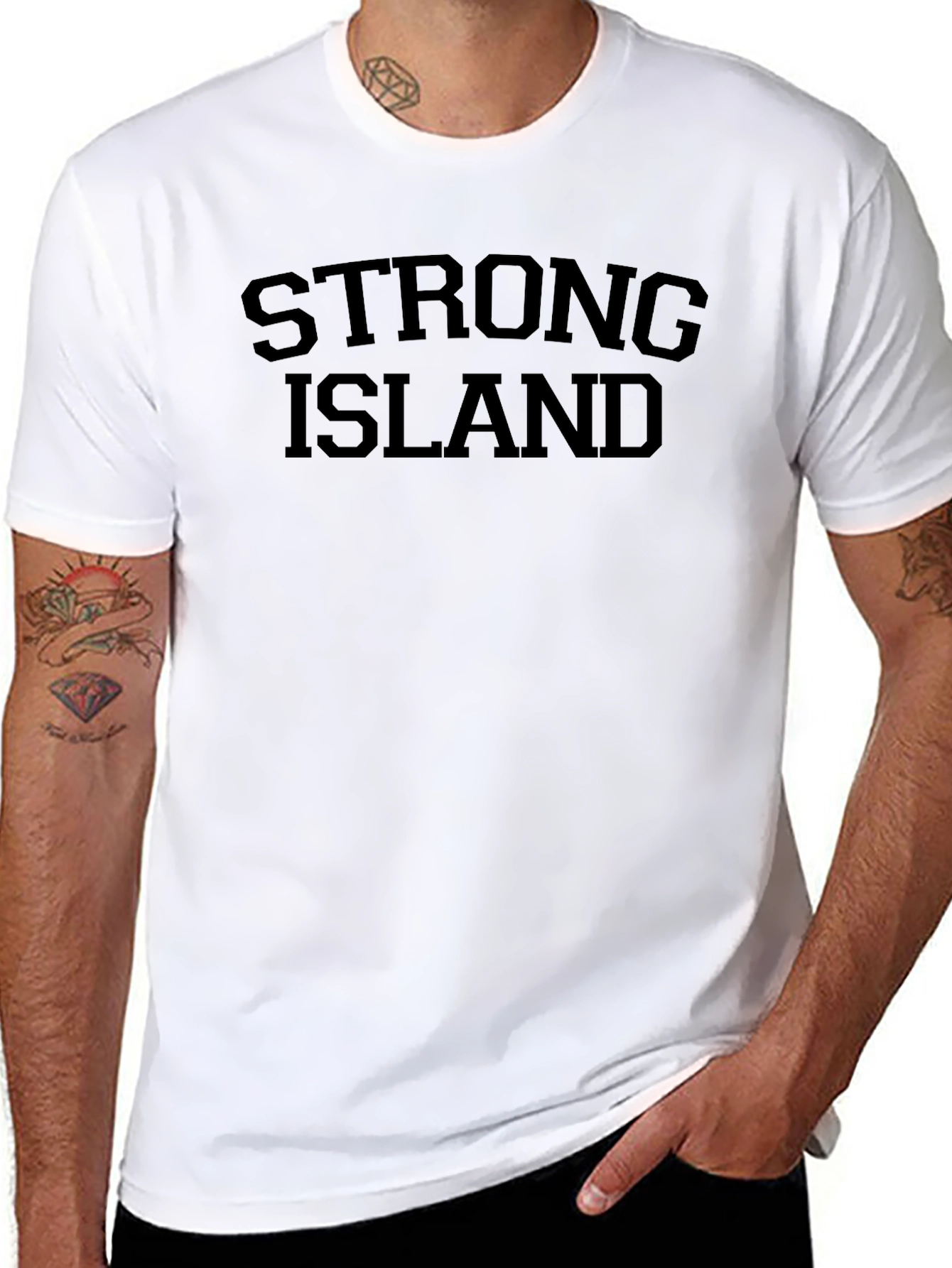 Strong Island T-Shirt - Black Graphic Tee