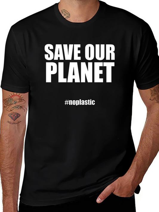 Save Our Planet T-Shirt - #noplastic Eco-Friendly Tee