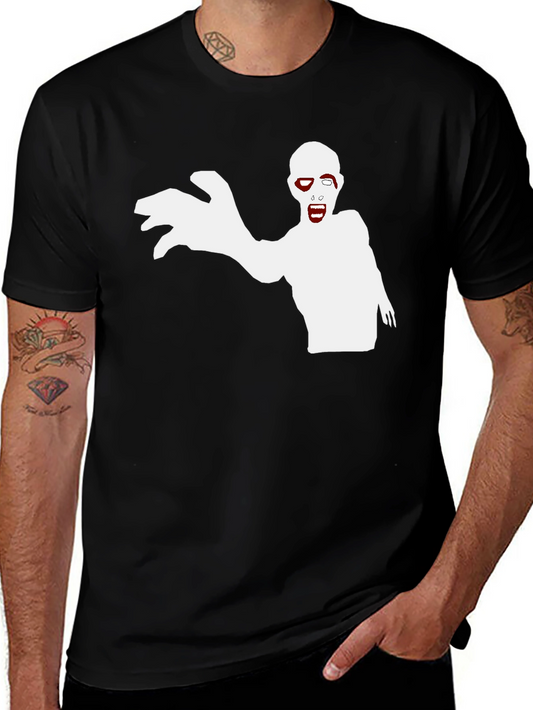 Zombie Graphic Print Black T-Shirt