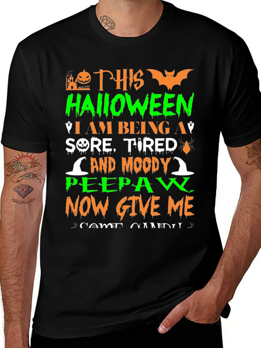 Funny Halloween Peepaw Graphic Tee