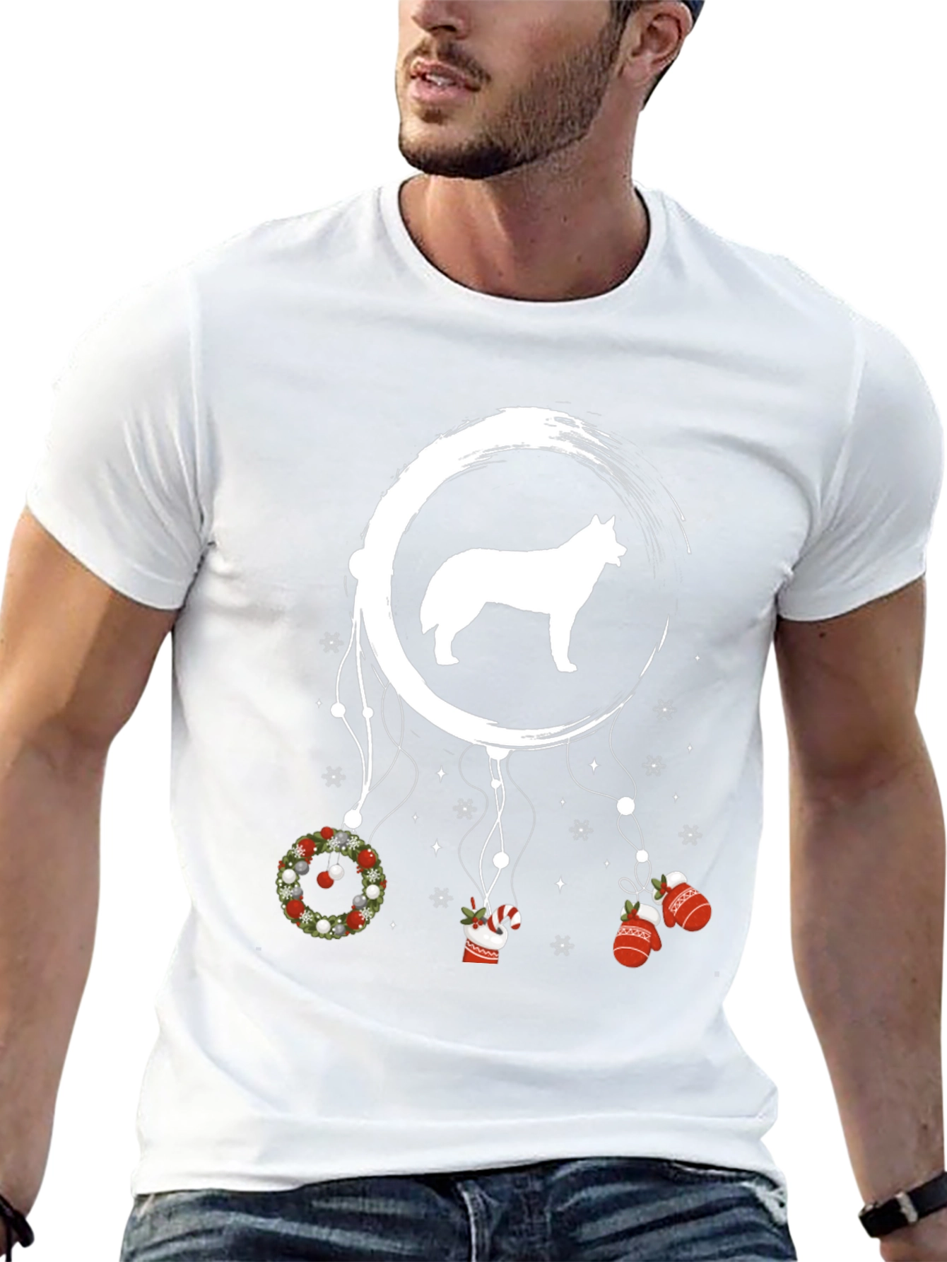 Husky Dreamcatcher Christmas T-Shirt