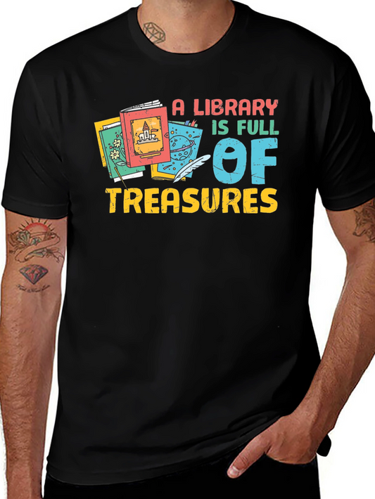 A Library is Full of Treasures Graphic Tee