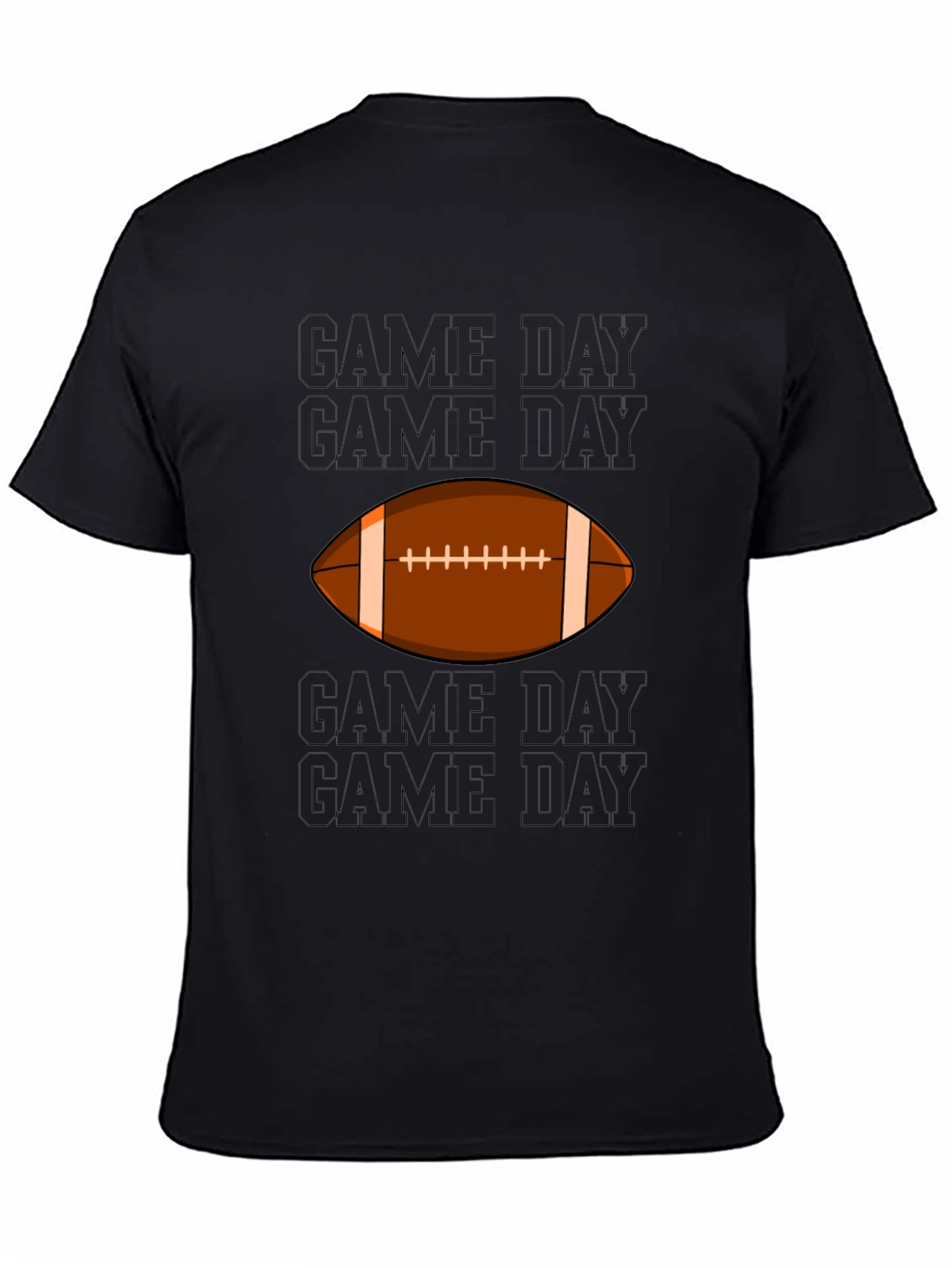 Game Day Football Graphic Tee - Black