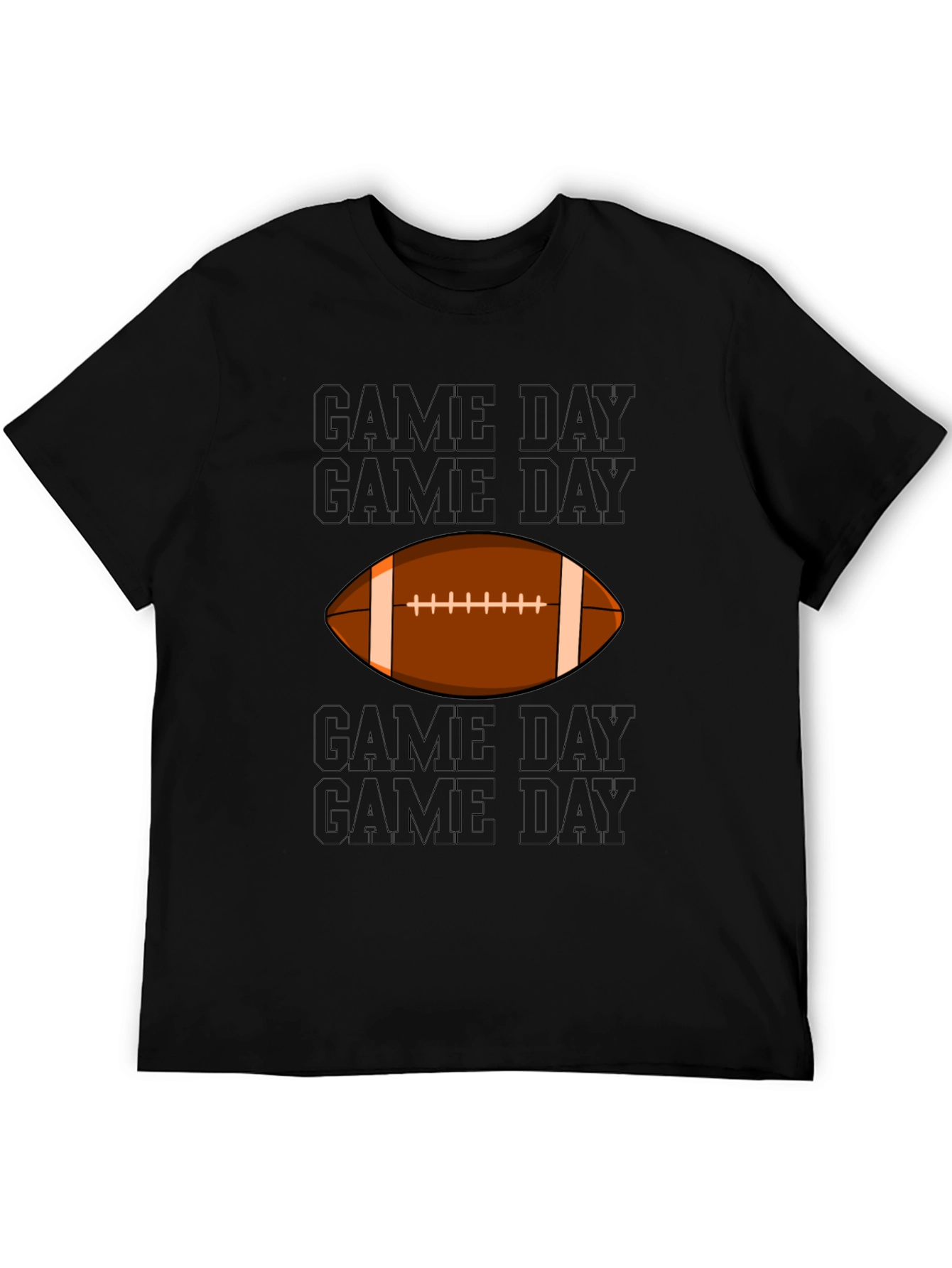 Game Day Football Graphic Tee - Black