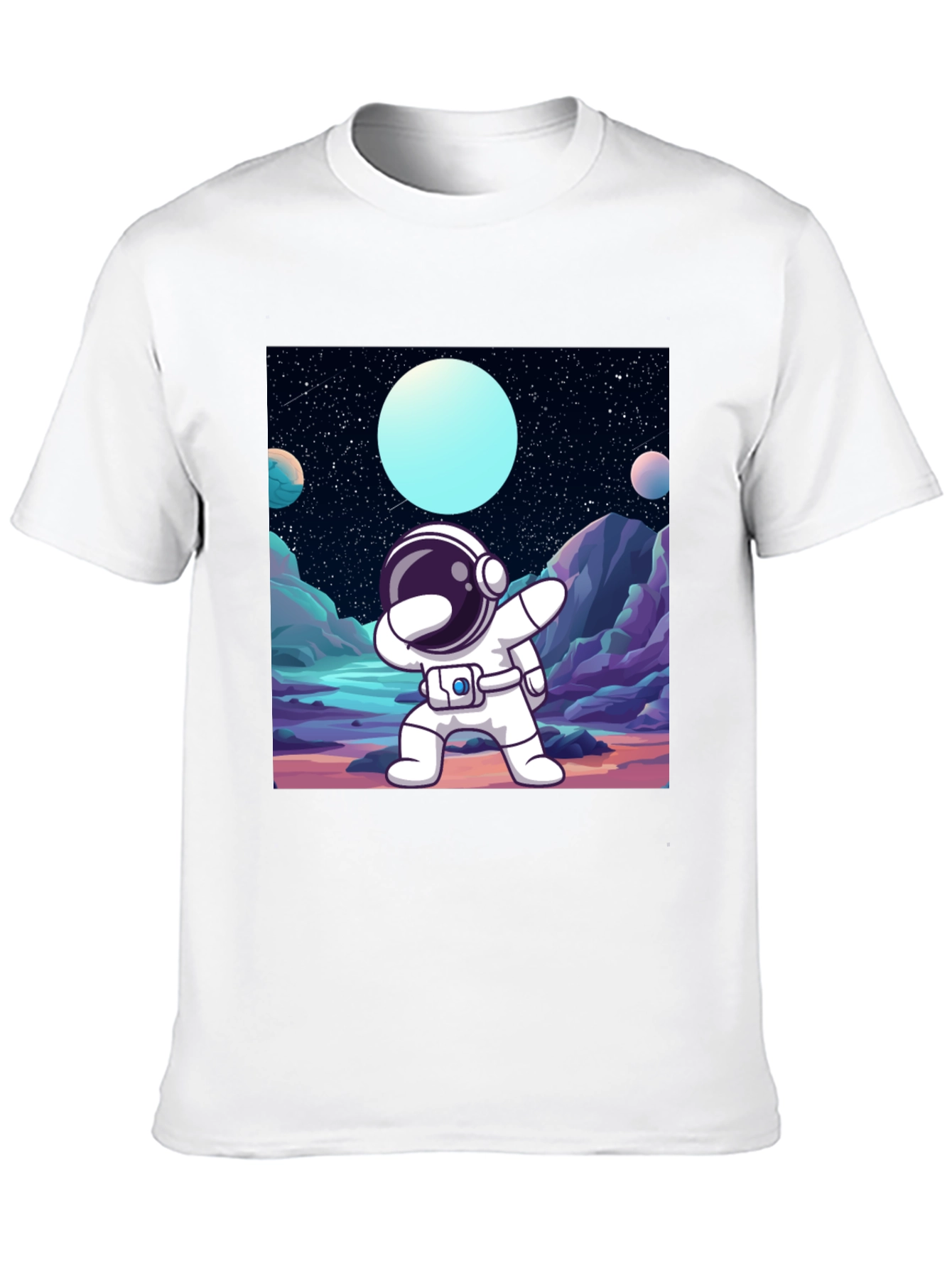 Dabbing Astronaut Black T-Shirt