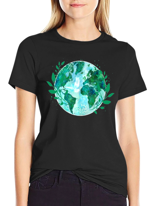 Earth Watercolor Graphic Tee - Save the Planet
