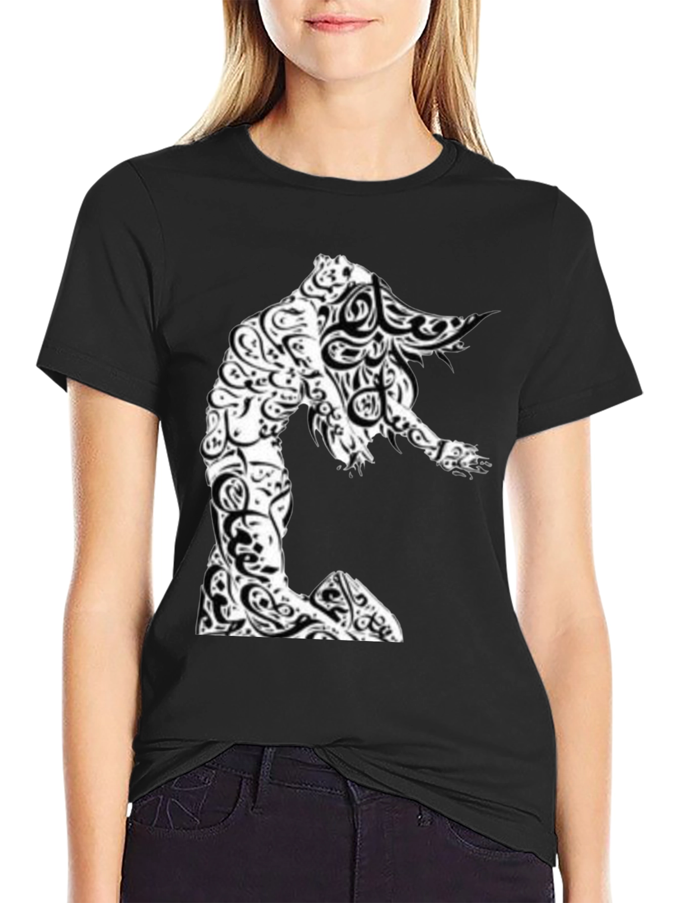 Abstract Art Graphic Tee - Black Unisex T-Shirt