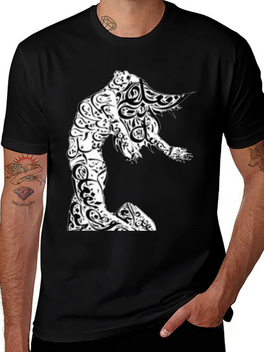 Abstract Art Graphic Tee - Black Unisex T-Shirt