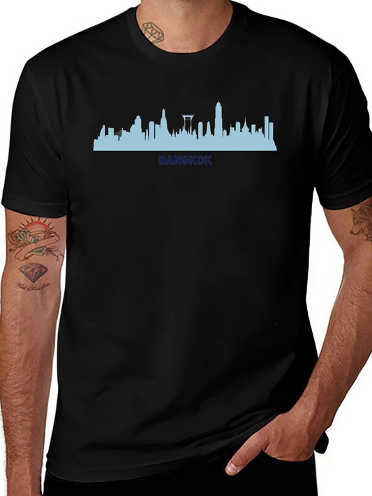 Bangkok Skyline Graphic Tee - Stylish Cityscape Shirt