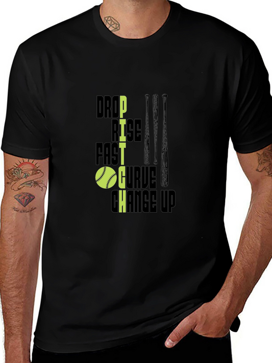 Softball Pitch Types Graphic T-Shirt
