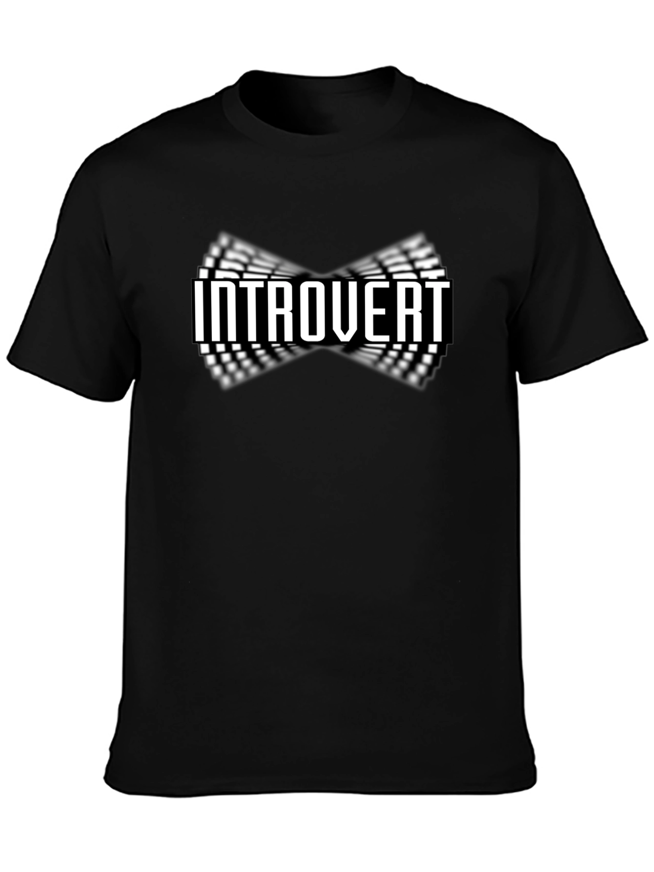 Introvert Graphic Tee - Black Cotton Casual Wear
