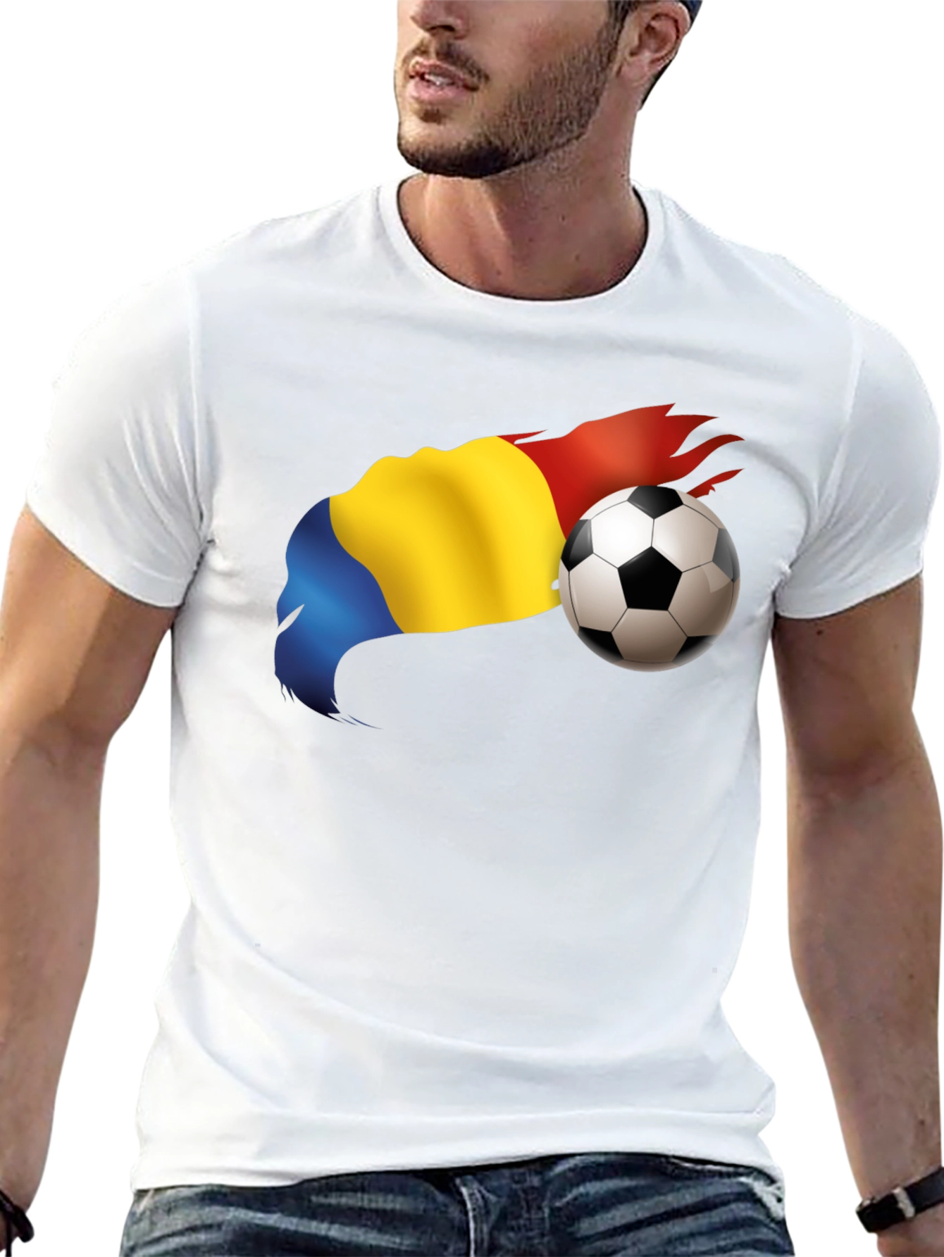 Romania Flag Soccer T-Shirt