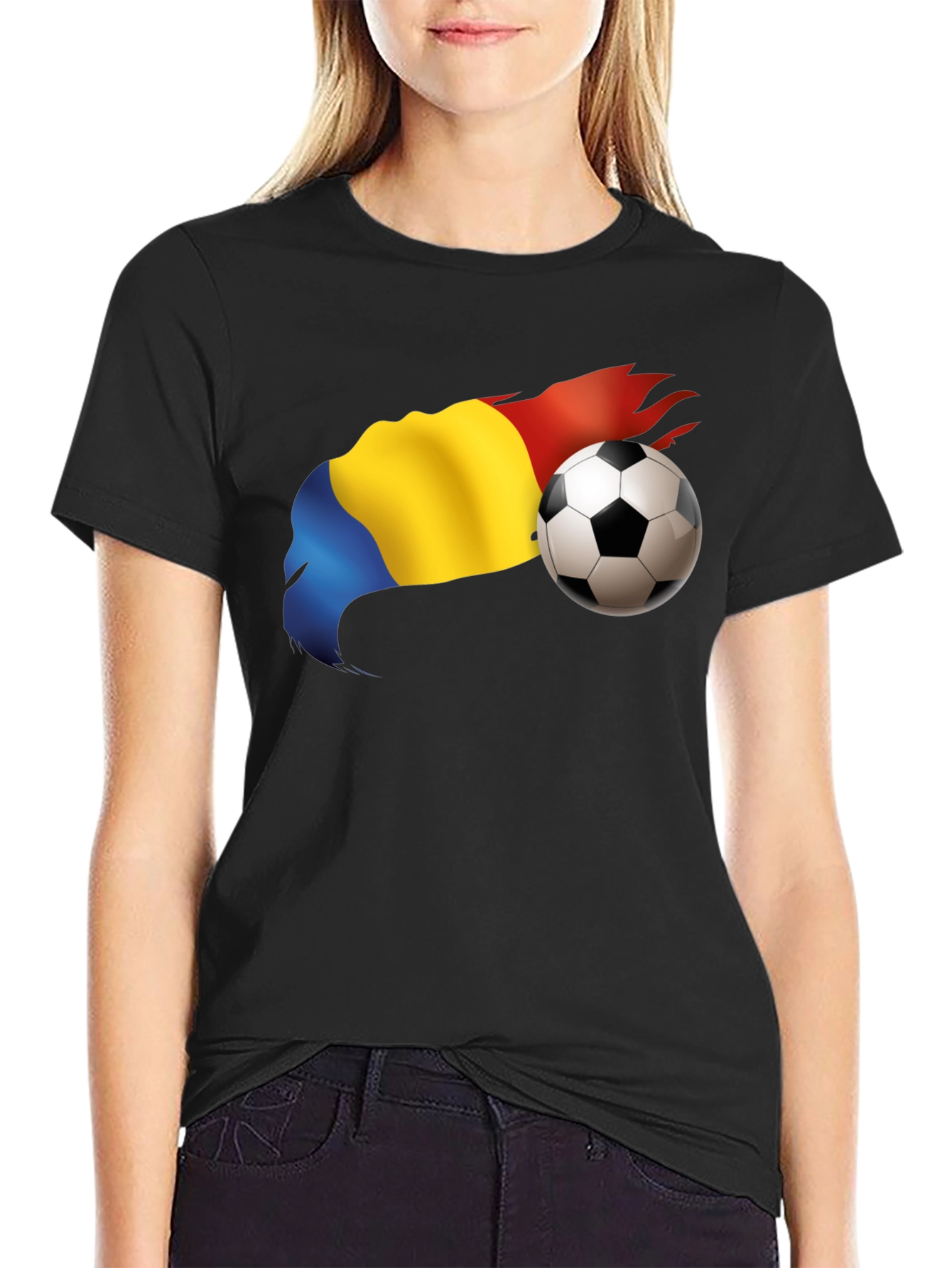Romania Flag Soccer T-Shirt