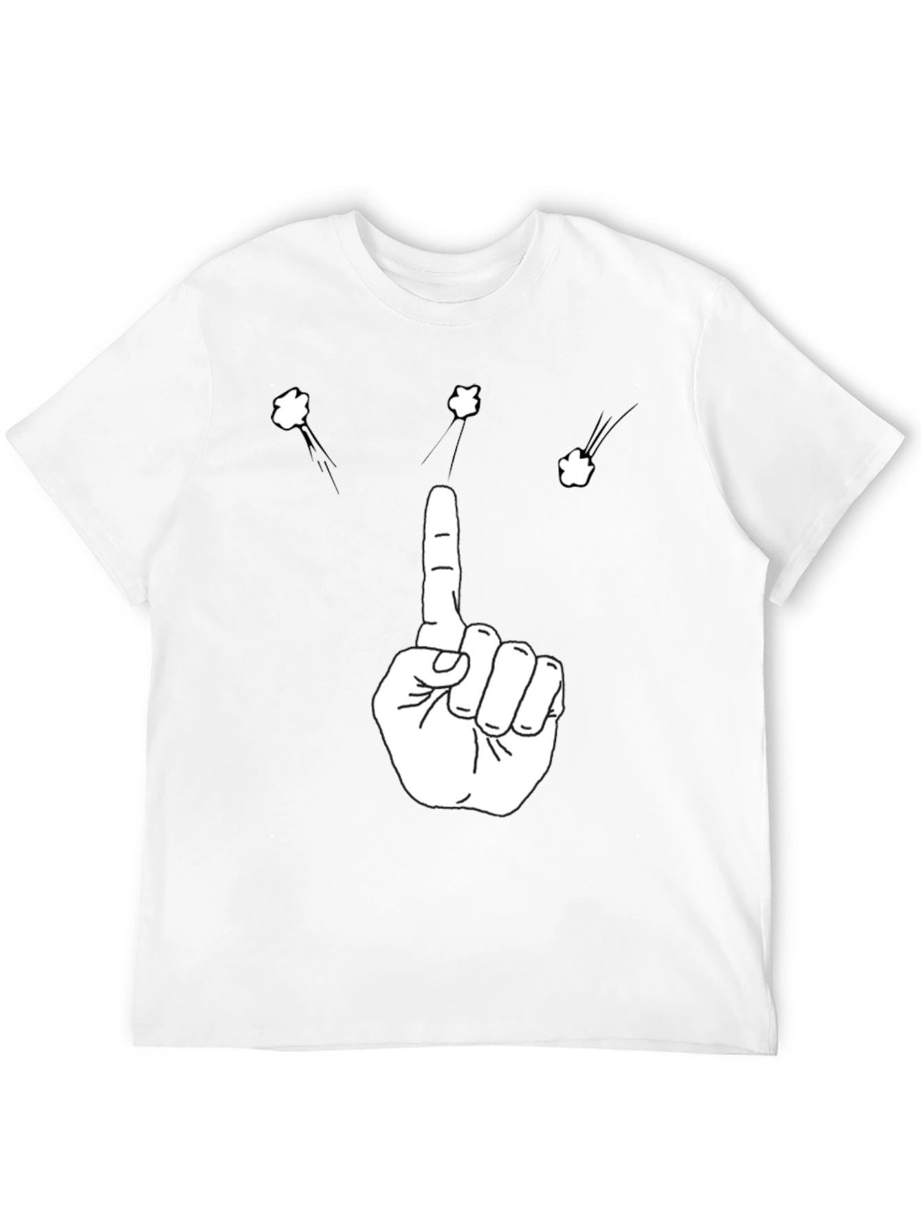 Novelty Pointing Finger Black T-Shirt